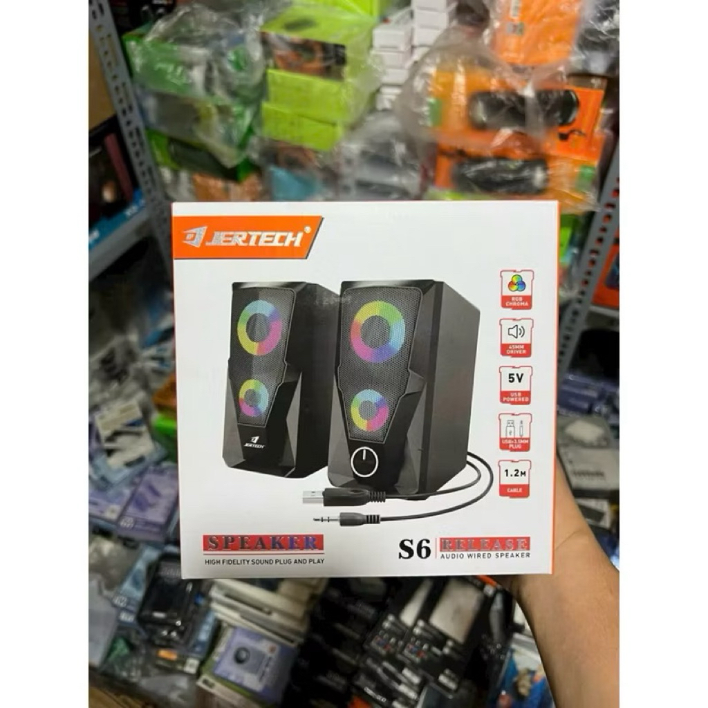 Loa vi tính JERTECH S6 RELEASE có đèn led siêu hay [BH 6 tháng]