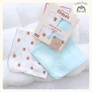 Set 2 khăn tắm em bé chất liệu 100% sợi tre siêu mềm 100x100cm