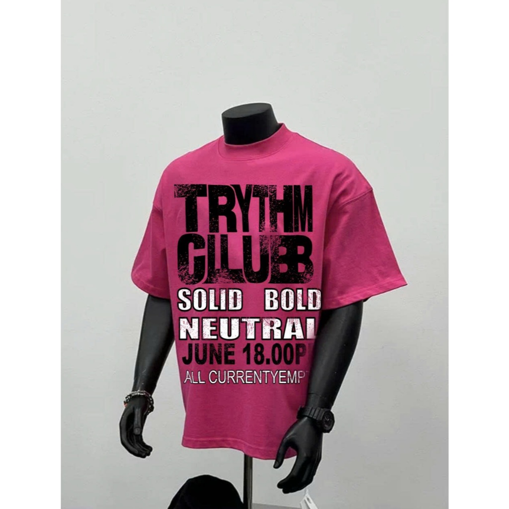 Áo thun Stee Cổ tròn TRYTHM CLUB II NO PAINT Localbrand ICVCVNI Unisex Cotton