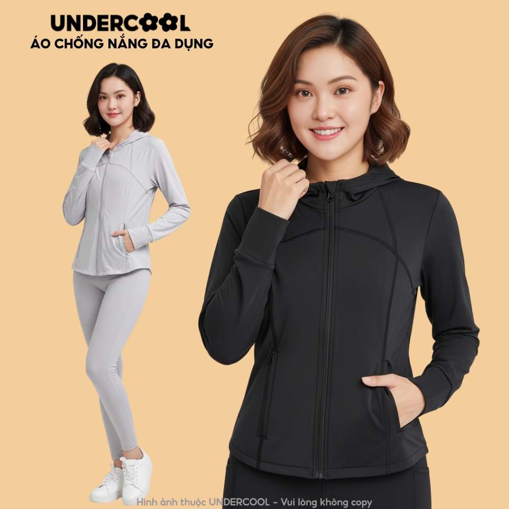 Áo Khoác Chống Nắng Nữ UNDERCOOL Vải Lạnh, Chống Tia UV UPF 50+, Co Giãn, Form Ôm Body Thời Trang ACN11