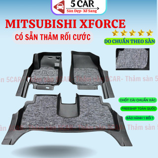 Thảm lót sàn NHỰA 5D TPE Tràn viền có kèm RỐI SẴN xe Mitsubishi Xforce 2023- 2025, dễ dàng vệ sinh, lắp đặt