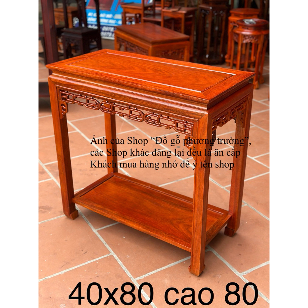 đôn chữ nhật 30x40, 35x50, 40x60 và mặt 40x80 cao 40,50,60,70,80 gỗ lim, hương đá nhiều màu