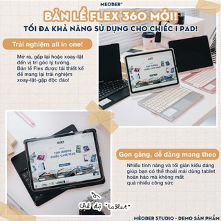 [Premium] Case i Pad Kèm Bàn Phím Flip Yoga bản lề Xoay Gập 360 dành Gen 7/8/9, Air 4 5 6, Pro11, Pro M4, Pro12.9 M1 M2