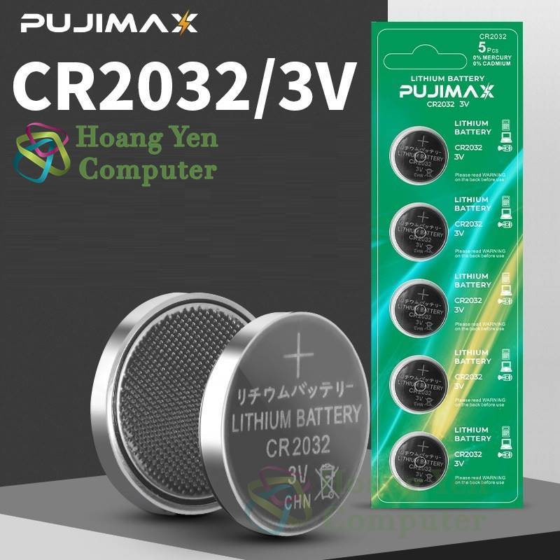Pin Pujimax CR2032 3V – Độ Bền Cao, Dùng Cho Remote Xe Máy, PC, Máy Đo Y Tế, Đồng Hồ Điện Tử,... - Hoàng Yến Computer
