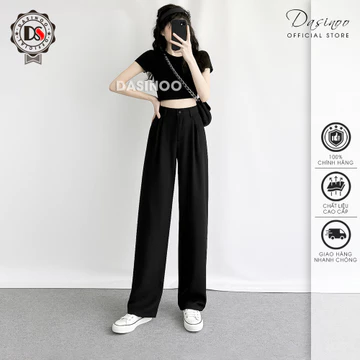 Quần Tây Nữ Ống Suông Dasinoo Quần Tây Nữ Lưng Cao Vải Đẹp Xuất Hàn Mặc Đi Học Đi Làm Công Sở Thanh Lịch