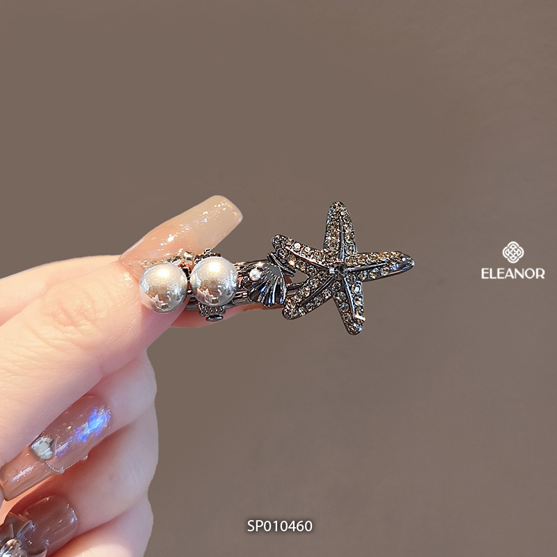 Kẹp tóc nữ Eleanor Accessories hình sao biển vỏ sò đính đá phụ kiện tóc kẹp tóc mái 10460