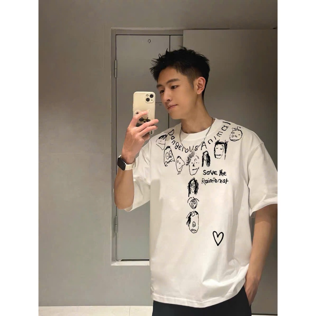 Áo thun Stee Cổ tròn DANGEROUS ANIMAL Localbrand ICVCVNI Unisex Cotton