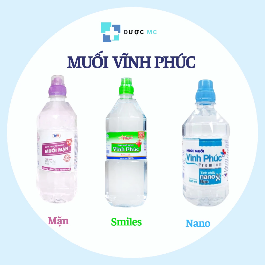 [SỈ THÙNG] Nước muối sinh lý súc miệng Vĩnh Phúc, Muối Mặn, Muối Nano vệ sinh răng miệng, ngừa viêm răng, đau họng