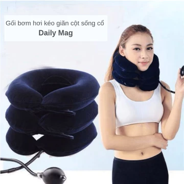( Rẻ bất chấp) Đai Nâng Cổ Đai Đỡ Cổ Đai Gối Hơi Trị Liệu Kéo Giãn Cột Sống Cổ Đốt Sống Cổ loại xin