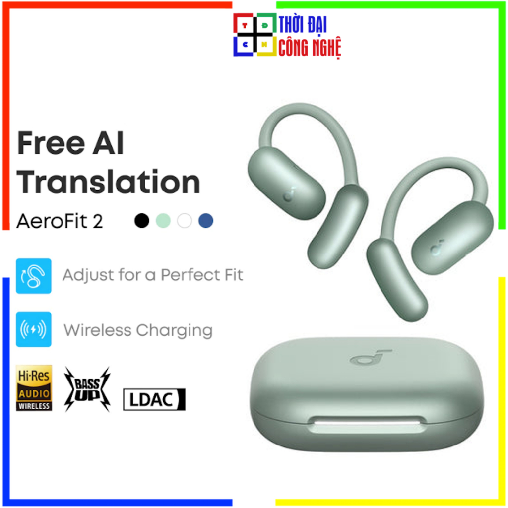 Soundcore AeroFit 2 - Anker A3874 Tai nghe Open-Ear dịch thuật