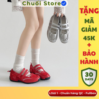 Giày thời trang nữ da PU tổng hợp dệt vải đế cao su năng động thoải mái êm ái nhẹ chân