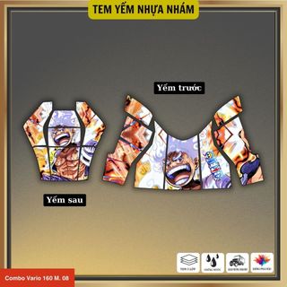 Combo tem yếm nhựa nhám xe Vario 160 (2022-2025) thiết kế decal 3 lớp dày dặn, bền màu