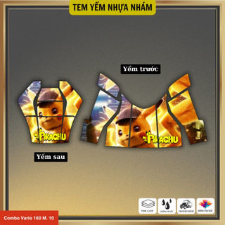 Combo tem yếm nhựa nhám xe Vario 160 (2022-2025) thiết kế decal 3 lớp dày dặn, bền màu