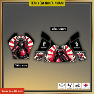 Combo tem yếm nhựa nhám xe Vario 160 (2022-2025) thiết kế decal 3 lớp dày dặn, bền màu