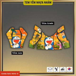 Combo tem yếm nhựa nhám xe Vario 160 (2022-2025) thiết kế decal 3 lớp dày dặn, bền màu