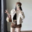 Áo khoác jeans nữ GUMIN thiết kế dáng ngắn croptop phối cúc to có 2 túi ngực sang trọng cao cấp