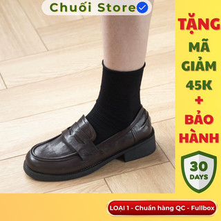 Giày oxford nữ da PU tổng hợp dệt vải đế cao su nữ tính cổ điển tinh tế nhẹ nhàng