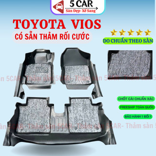 Thảm lót sàn NHỰA 5D TPE Tràn viền có kèm RỐI SẴN xe Toyota Vios 2019- 2025, dễ dàng vệ sinh, lắp đặt