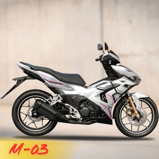Tem xe Winner v3 mẫu DOHC thiết kế với decal 3 lớp dày dặn, bền màu M03
