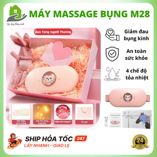 Máy Massage Làm Ấm Bụng M28 Trườm Nóng, Giảm Đau, Tặng Kèm Hộp Quà Sang Trọng, Bảo Hành 24 Tháng