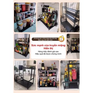Kệ đựng gia vị đa năng Kệ Gia Vị INOX Ổn định Kệ để gia vị nhà bếp Có giá để thớt và giá để đũa