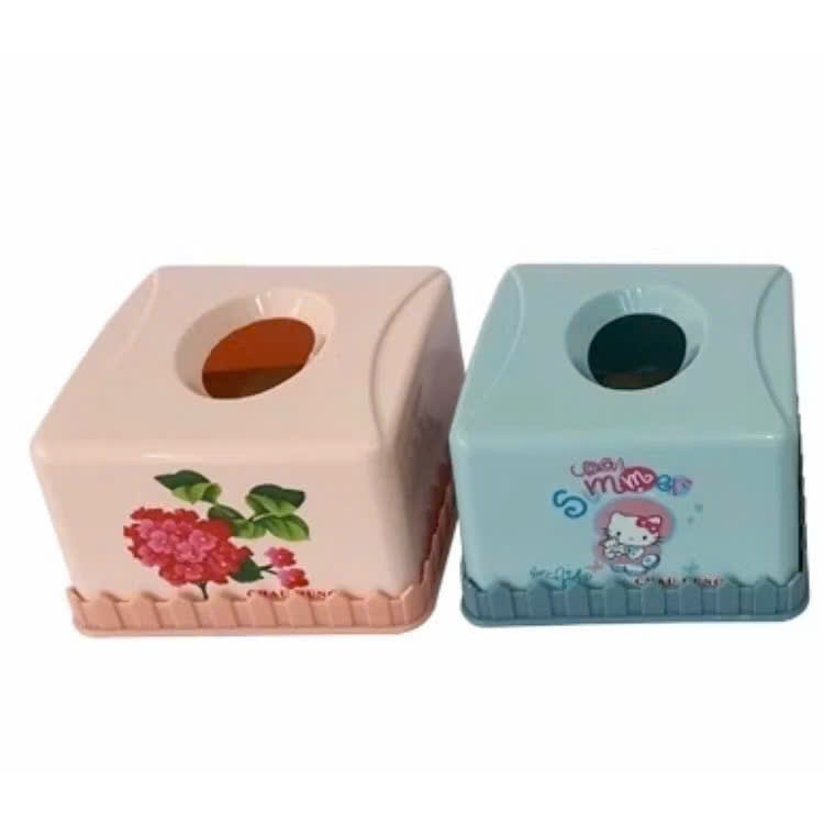 Hộp Đựng Giấy Ăn Có Lò Xo - Hộp Đựng Khăn Giấy Vuông Châu Hưng