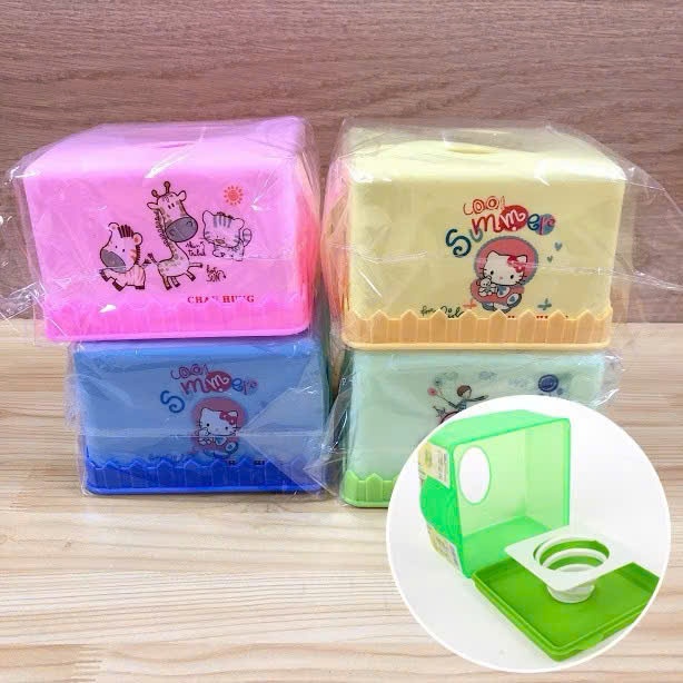 Hộp Đựng Giấy Ăn Có Lò Xo - Hộp Đựng Khăn Giấy Vuông Châu Hưng