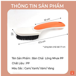 Bàn chải đánh giày cầm tay đa năng lông nhựa mềm vệ sinh giày dép đồ dùng