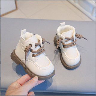 Size 15-25 Bốt Da Trơn Phong Cách Hàn Quốc Cho Bé Trai Bé Gái K035