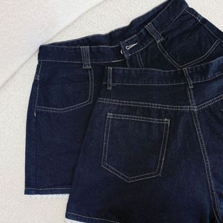 Quần Đùi Jean Bigsize Nữ Phối Lai Ren Dễ Thương Viền Chỉ Cá Tính Vải Denim Cho CHubby Q565