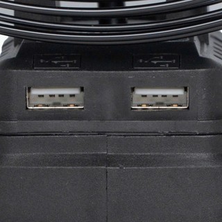 Thân Quạt dùng pin / 2 tốc độ / 2 ổ sạc USB / Lồng quạt 8 inch / Chân pin phổ thông