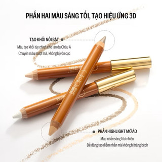 [OOO] Bút Tạo Khối 2 Đầu OUT OF OFFICE - Kem Highlighter Tạo Khối Mặt, Viền Mũi, Làm Bóng Và Sáng Da