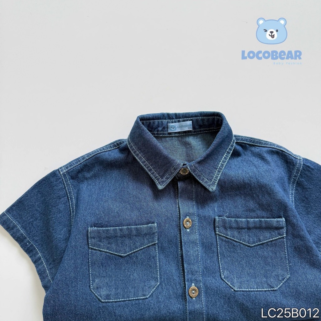 Set jeans 3 chi tiết (áo phông, áo bò, quần) cộc tay bé trai, set bộ đi chơi cá tính