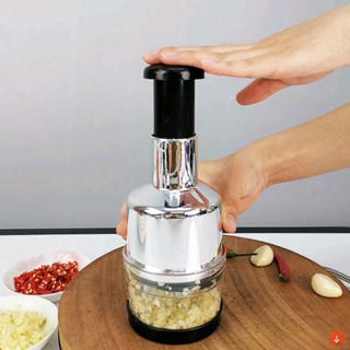 Dụng cụ dập xay hành tỏi ớt nhựa và inox không gỉ tiện lợi nhà bếp