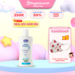 Sữa Tắm Gội Chiết Xuất Hoa Cúc Chicco 0M+ 200ml – Dịu Nhẹ Cho Bé Sơ Sinh SSĐT