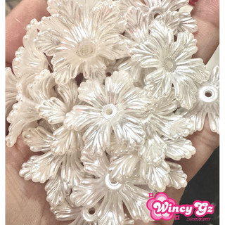 20/50Gr Cánh Hoa Ngọc Trai 28mm Phụ Kiện Trang Trí Quần Áo Đồ Handmade