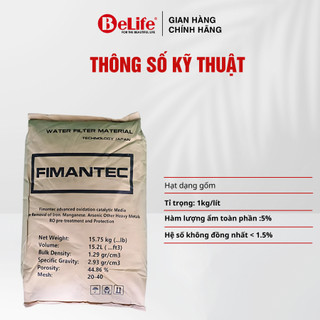 Hạt Fimantec (hạt gốm được hoạt hóa) lọc nước nhiễm mangan siêu hiệu quả (Bao 31,5kg)