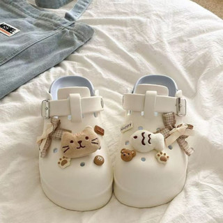 Dép sục nữ đế cao 5cm kèm charm Cá mèo bông SR V2 kiểu sandal dễ thương năng động Mita CS-197