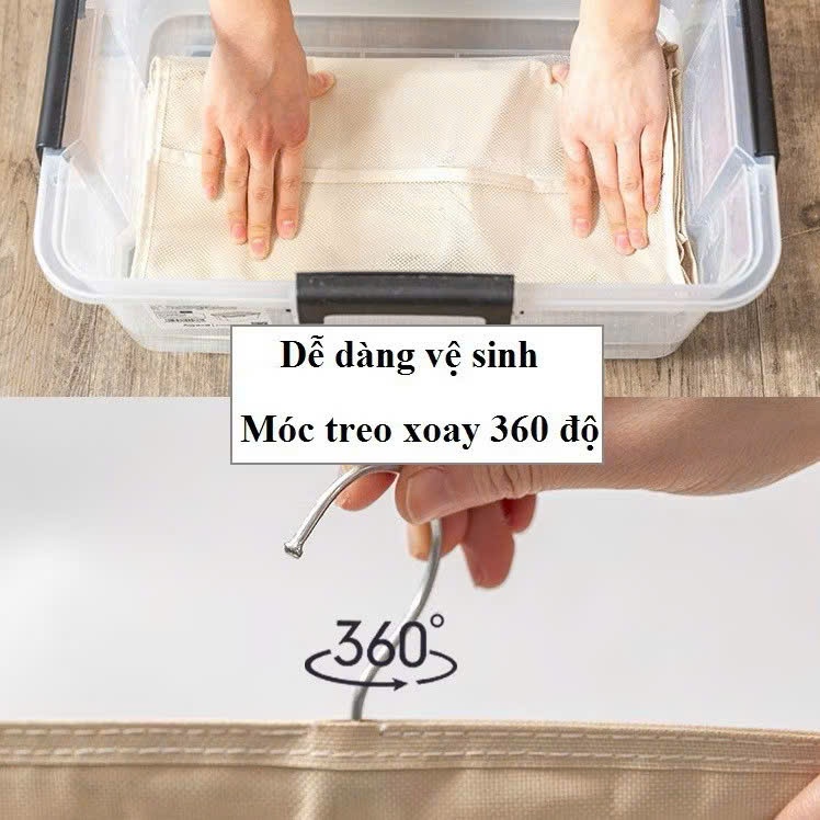 Túi Đựng Tất Vớ, Đựng Đồ Lót 2 Mặt Nhiều Ngăn Tiện Lợi