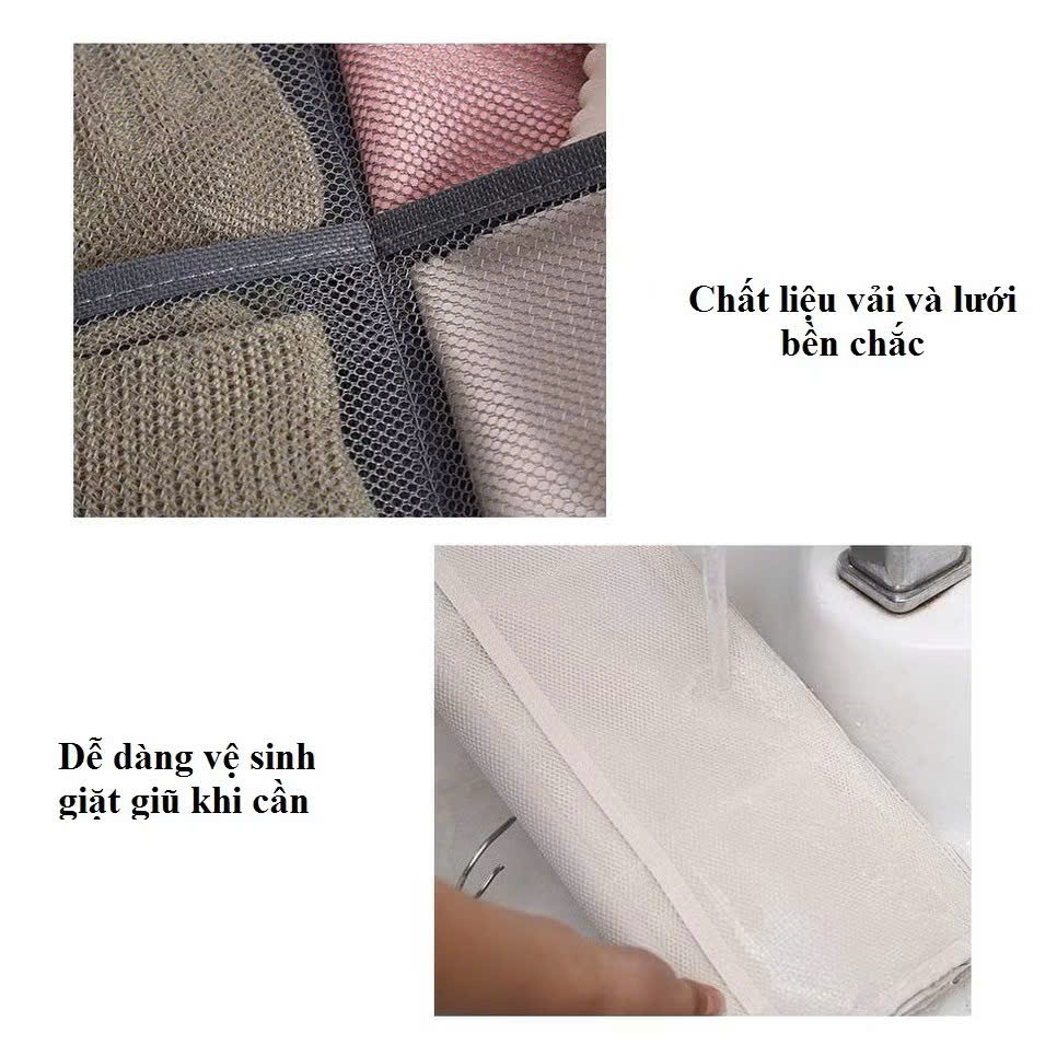 Túi Đựng Tất Vớ, Đựng Đồ Lót 2 Mặt Nhiều Ngăn Tiện Lợi