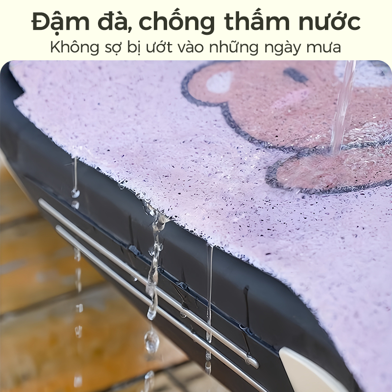 Có thể cắt thảm lót sàn xe máy điện thảm đa năng hoạt hình thảm lót sàn xe điện gia đình