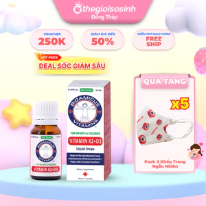BioAmicus Vitamin D3K2 MK7 10ml – Hỗ Trợ Xương & Răng, Phát Triển Chiều Cao Cho Bé SSĐT
