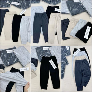Set 4 quần jogger bé trai HH06 chất zip co giãn – quần trẻ em basic dễ phối đồ, size 90–150 (6–24kg)