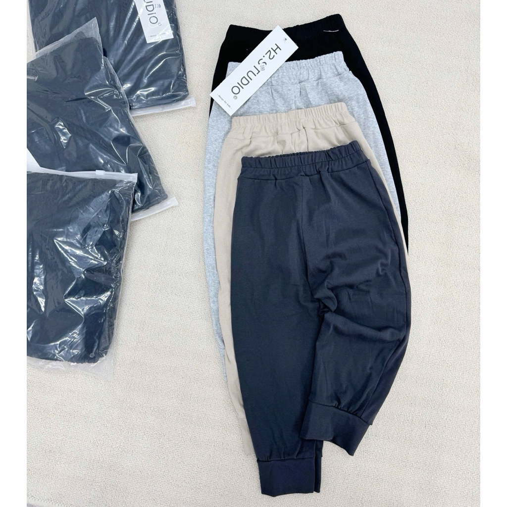 Set 4 quần jogger bé trai HH06 chất zip co giãn – quần trẻ em basic dễ phối đồ, size 90–150 (6–24kg)
