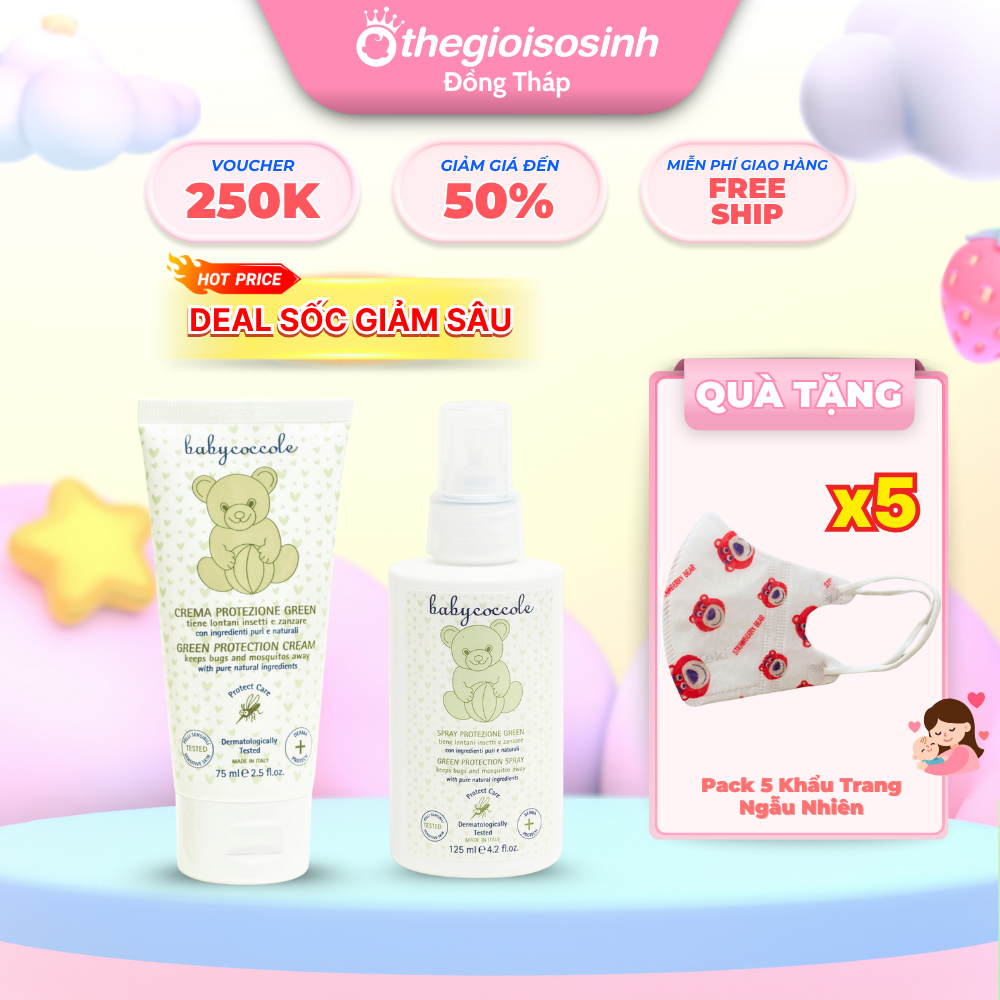 [✨AN TOÀN CHO BÉ] Bô Ba Kem & Xịt Bút Chống Muỗi Cho Bé BabyCoccole 75ml – Thành Phần Thiên Nhiên, Bảo Vệ Da Nhạy Cảm