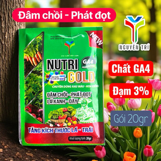 Phân bón Nutri Gold GA4 - Kích thích đâm chồi, phát đọt, lá xanh dày, tăng kích thước trái