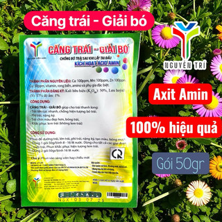 Phân bón Kali Axit Amin Chống bó trái - Giải bó trái, trái lớn nhanh, phì trái, nặng ký gói 50gr