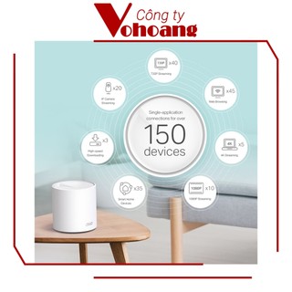 Mesh Wifi 6 TP-Link Deco X60 Tốc độ siêu cao AX5400 Với vùng phủ cực rộng - Chính hãng bảo hành 2 năm