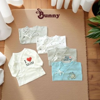 Combo 5 áo cột dây sơ sinh dài tay Bunny cho bé 3-5kg -Mẫu ngẫu nhiên