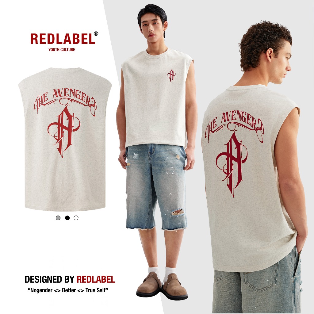 Áo Tanktop RedLabel AVENGER, Áo Ba Lỗ Sát Nách Nam Nữ Cotton Cá Tính TT1